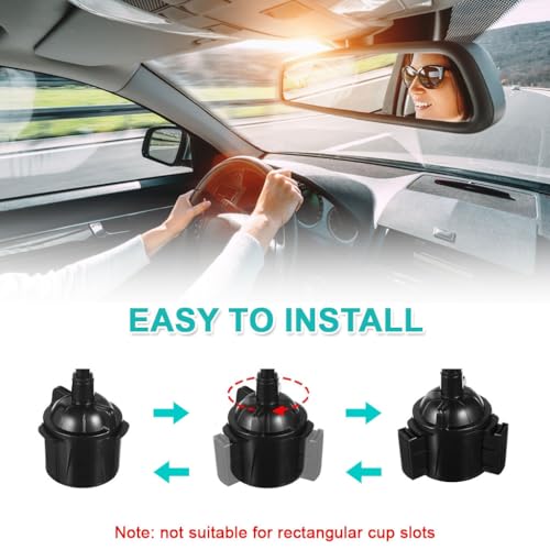 STHIRA® 5V Car Fan for Cup Holder Car Cigarette Lighter Powered Car Cooling Fan with Controller 360° Rotation 3-Speed Auto Fan With Flexible Goose Neck Plug And Go Vehicle Fan for Most Cup Holder - Image 5