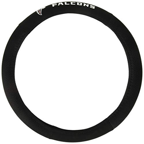 Fremont Die 98520 NFL Atlanta Falcons Poly-Suede Steering Wheel Cover, Fits Most Standard Size Steering Wheels, Black/Team Colors - Image 5