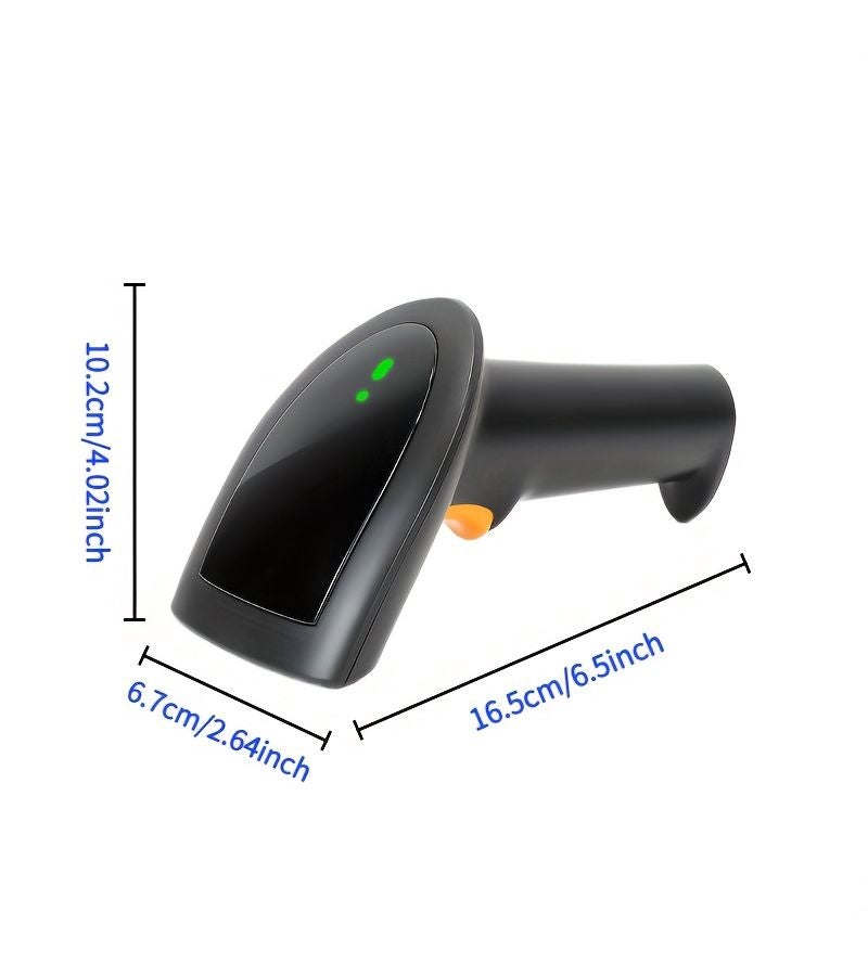 Handheld Wired Usb 2d Barcode Scanner 1d/2d/Qr Compatible With Supermarket Warehouse Retail Store And Logistics Industry With Black orange+Bracket - Image 5