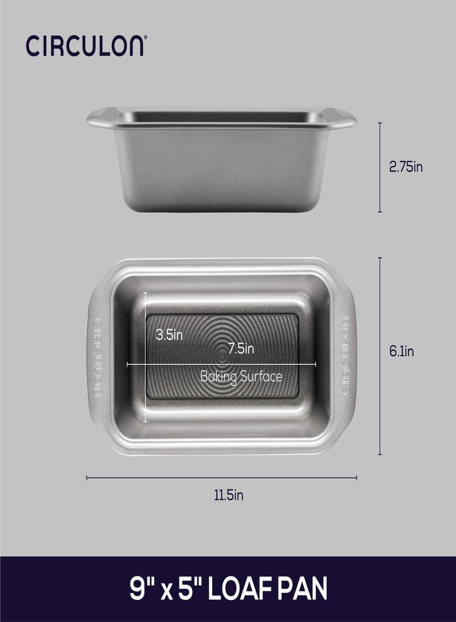 Circulon Nonstick Bakeware 9-Inch x 5-Inch Loaf Pan, Gray - Image 2