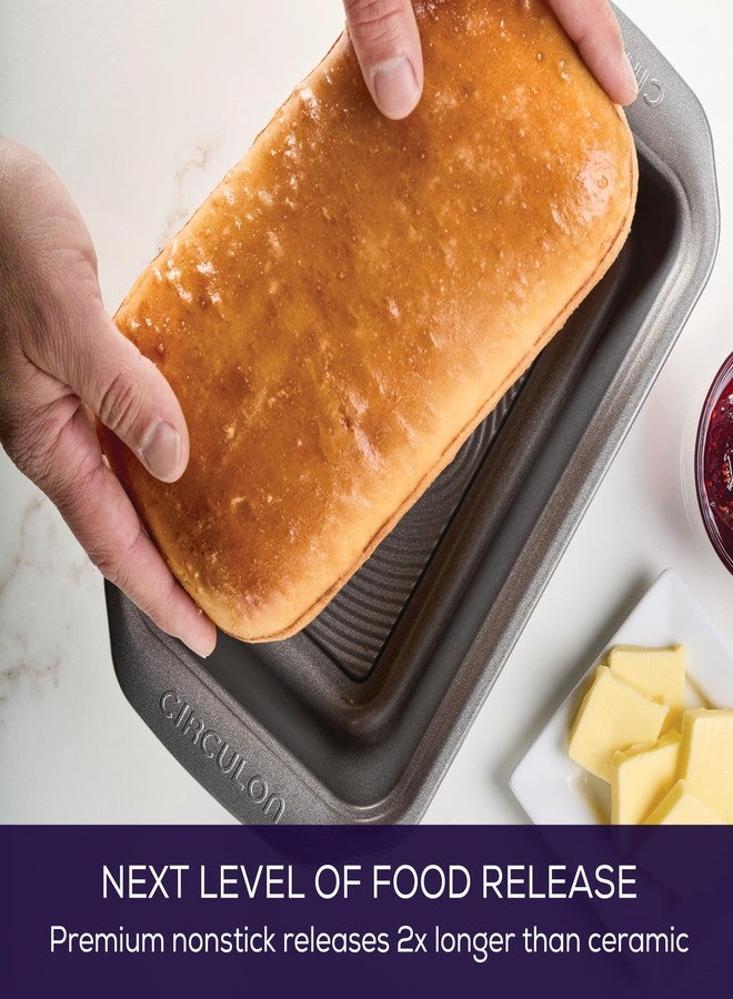 Circulon Nonstick Bakeware 9-Inch x 5-Inch Loaf Pan, Gray - Image 3