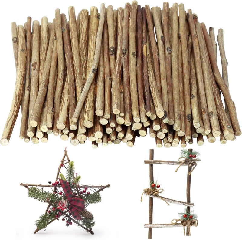 TKOnline 300Pcs Craft Sticks, 10cm 0.1-0.2 Inch in Diameter Wood Log Sticks Twigs Crafts for DIY Crafts Photo Props, Wood Crafts, Festival Decoration, Landscaping - Image 1