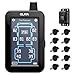 GUTA Tire Pressure Monitoring System Trailer TPMS with Color Touchscreen Display 10 Flow Thru Sensor 6 Alert Modes Signal Booster Tire Pressure Monitor for RV Camper Semi 5th Wheel 0188PSI - Image 2