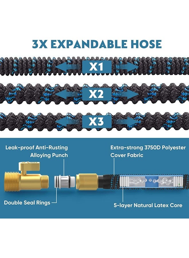 Arabest Garden Hose Metal, 304 Stainless Steel Heavy Duty Water Hose With 10 Function Nozzle, No-Kink, Tough & Flexible, Sturdy and Lightweight, Rust Proof hose for Yard, Outdoor, RV (50FT (15M)) - Image 4