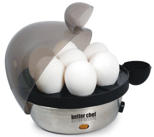 Better Chef Electric Egg Cooker | Stainless Steel | Boil up to 7 Eggs in a Matter of Minutes | Removable Cool Touch Tray | Durable Stainless Steel Base | See-Through Lid - Image 3