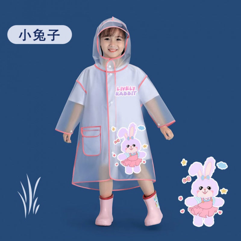 Cute Poncho Waterproof Raincoat Repeat Customers Kidsren'S Size Kindergarten Baby Brim Rain Dropshipping - Image 1