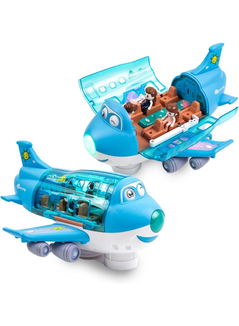 MAGIC VAULT ألعاب الطائرات للأطفال، حركة الاصطدام والانطلاق، طائرة لعبة للأطفال مع أضواء LED و أصوات للأولاد والبنات من 3-12 سنة (طائرة شحن) - Image 1