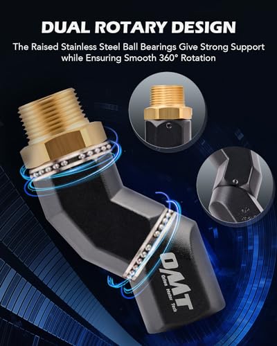 Orion Motor Tech Fuel Hose Nozzle Swivel, 3/4" Dual NPT Threads Fuel Transfer Swivel Multi Plane 360 Rotating Fuel Tank Fuel hose Connector for Fuel Pump Hose Nozzle Transfer Diesel Gasoline Kerosene - Image 4
