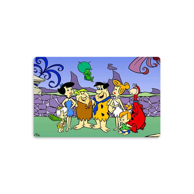 Evercaregifts EVERCAREGIFTS Fred Flintstone Fridge Magnet Toon Character Magnet Flintstone Family Refrigerator Magnet Kids Cartoon Fridge Magnet Birthday Gifts for Kids Kitchen Decoration Size 82 x 52 CM 
