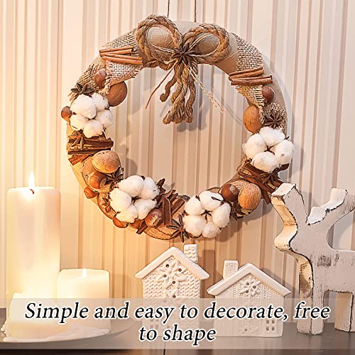 Kenning 60 Pcs 60 Balls Artificial Cotton Flowers Antique Cotton Stems Farmhouse Decorations Fake Fall Vase Filler White Dried Plant Decor for Home Wedding Party Kitchen DIY Floral Arrangement - Image 5