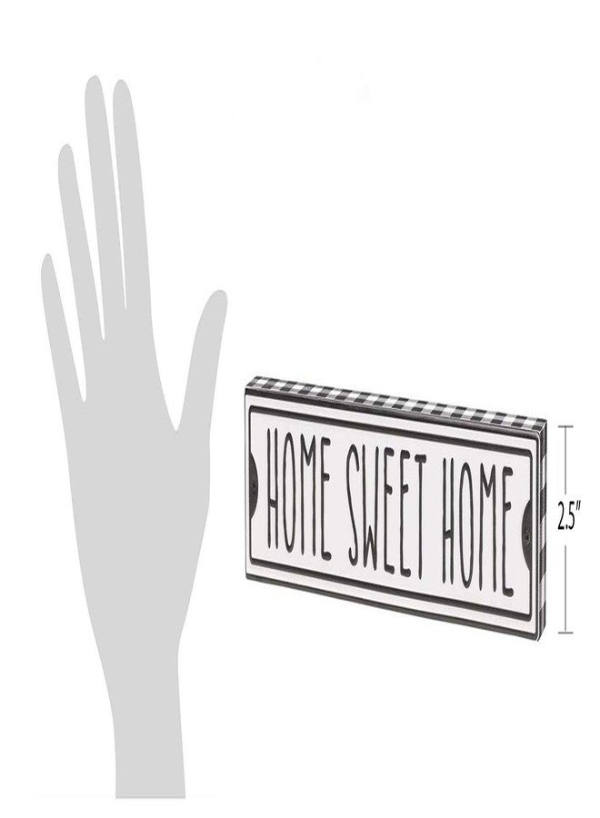 Collins Rustic Plaid Patterned Metal & Wood Box Sign (Home Sweet Home) - Image 2