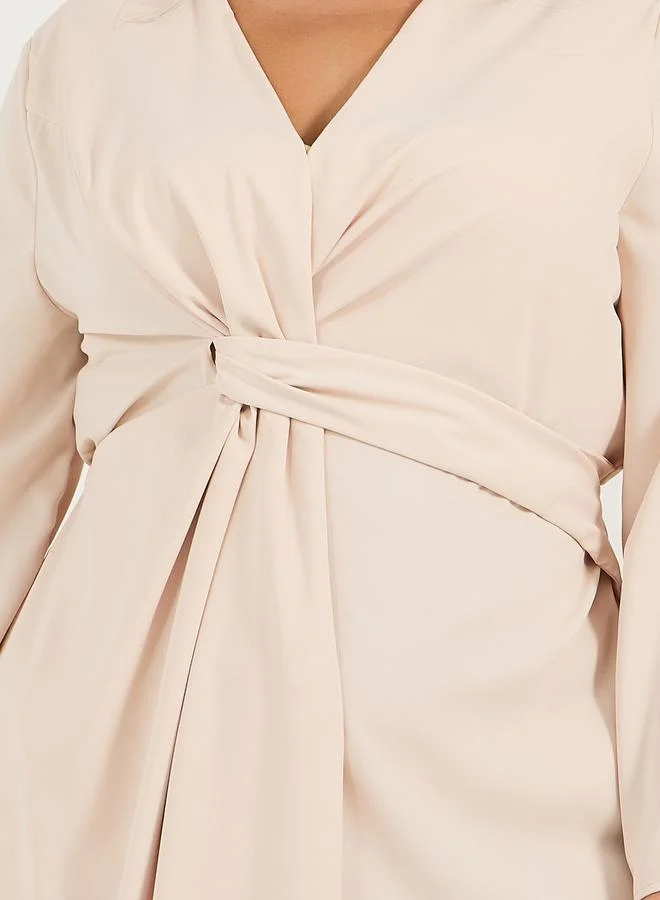 Styli Knotted Tulip Midi Dress