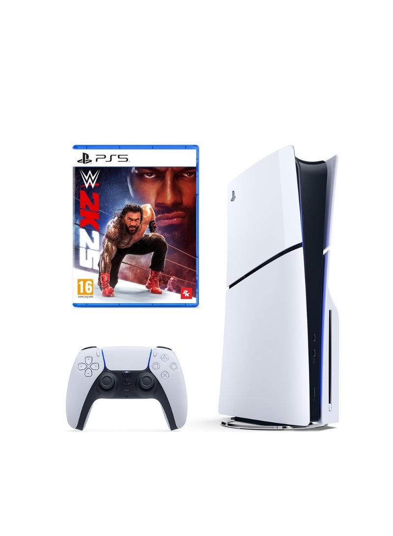 Sony PlayStation 5 Slim Disc with + WWE 2K25 PS5 -International Version - Image 1