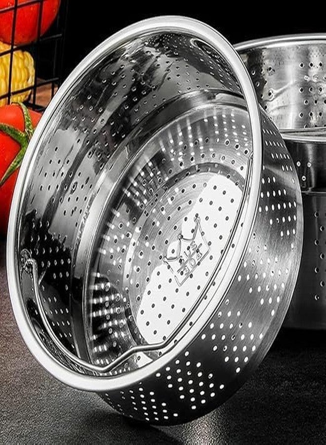 MEETDIP Steamer Basket Metal Insert Steaming Rack For Rice Cooker Steamer Basket With Handle For Vegetables, Fish, Seafood Cooking Warmer Kitchen Strainer Kitchen Cookware Silver (1ps/20 * 9 * 7 CM) - Image 5