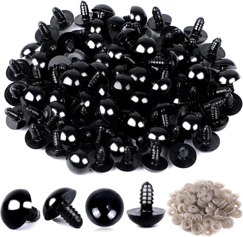 UPINS 120PCS Plastic Safety Crochet Eyes Bulk with 120PCS Washers for Crochet Crafts (0.56Inch/14mm) - Image 1