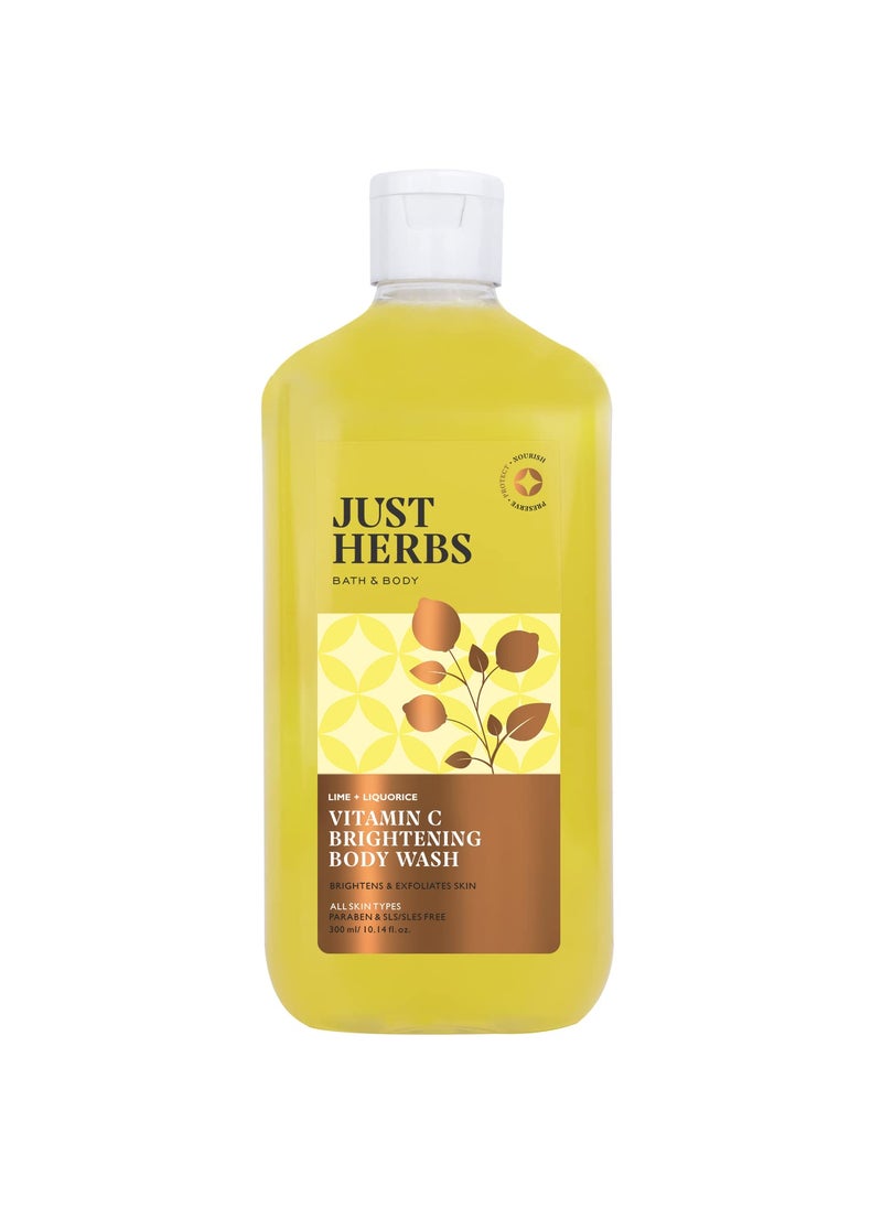 Just Herbs Lime and Liquorice Vitamin C Brightening Body Wash 