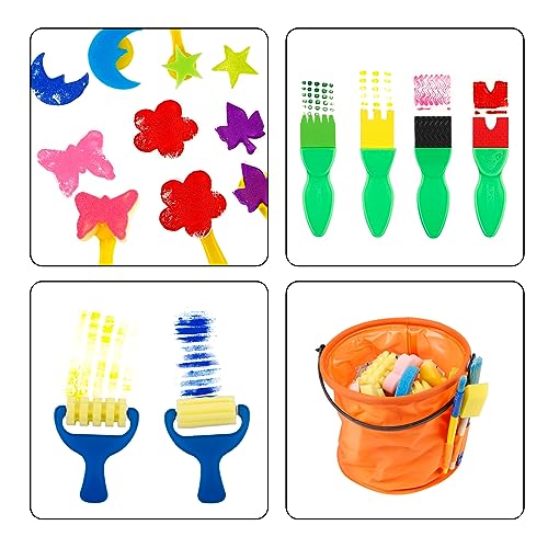 ABEIER Washable Finger Paint Kit for Toddlers, 12 Colors with Paint Tools, Safe Non-Toxic, Baby Safe Paint for Hand and Feet, Mess Free Art Supplies for Kids, DIY Crafts, Kids Gifts, Ages 3+ - Image 4