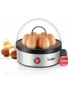 Generic Sonifer SF-1501 350W Electric Egg Boiler for 7 EggsAutomatic shut-off with audible alarm when cooking is complete.Stainless steel lid is easy to use and clean, with removable support.Non-slip base  - Image 2