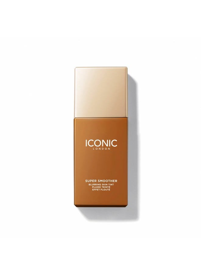 ICONIC LONDON Super Smoother Blurring Skin Tint | Light to Medium Coverage, Hydrating, Ultra-Lightweight Tinted Moisturizer, Cruelty-Free, Vegan Makeup (Warm Deep) 1.01 Fl oz  - Image 1