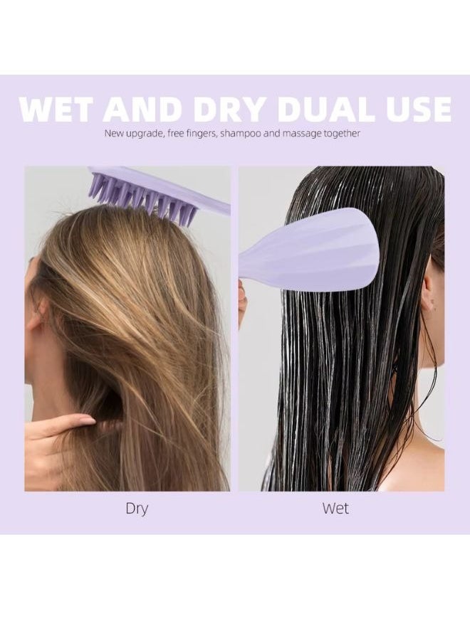 Prime by javaudan Long Handle Shampoo Brush Silicone Scalp Massage Comb Hair Scalp Scrubber  Washing Brush  - Image 4