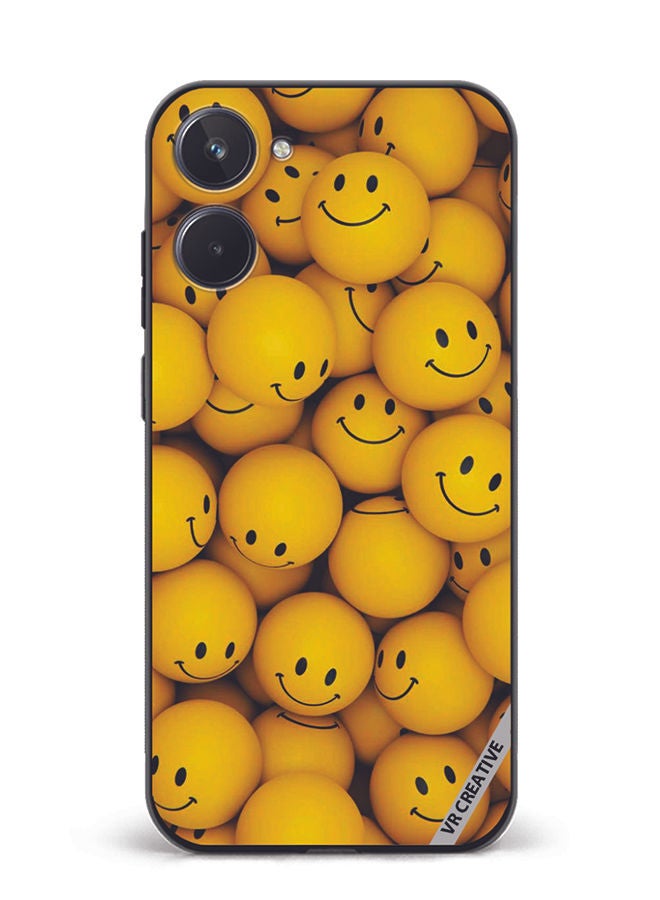 VR CREATIVE Protective Case Cover For Realme 10 Smiley Design Multicolour - Image 1