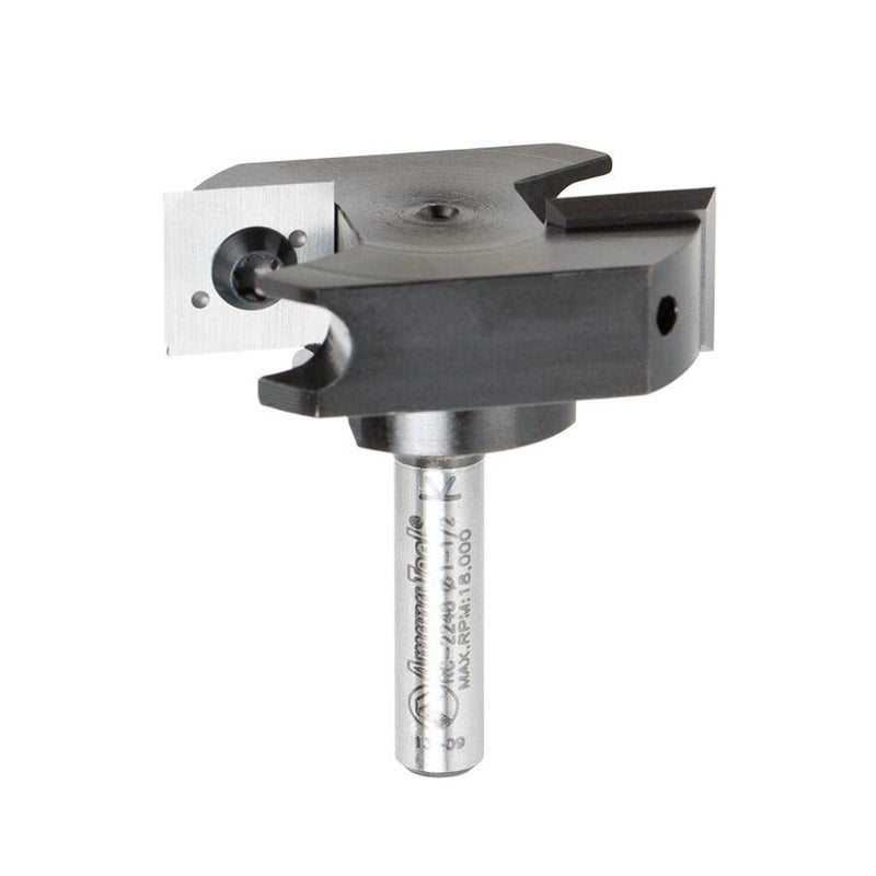 Amana Tool RC-2248 Mini Insert Spoilboard Surfacing Rabbeting Flycutter Slab Leveler & Surface Planer 1-1/2 D x 12mm (15/32) CH x 1/4 Inch SHK Router Bit - Image 1