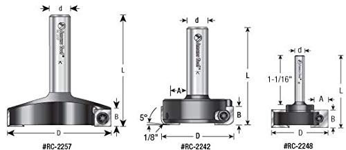 Amana Tool RC-2248 Mini Insert Spoilboard Surfacing Rabbeting Flycutter Slab Leveler & Surface Planer 1-1/2 D x 12mm (15/32) CH x 1/4 Inch SHK Router Bit - Image 2