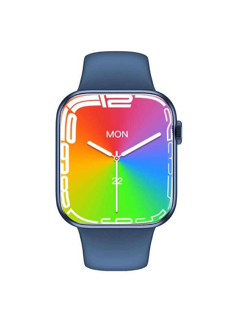 HW - HW7 Max Smartwatch Full Screen WITH NFC Voice Assistant Payment Bluetooth-Call - Blue - Image 1
