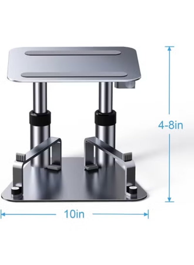 TIGER All-Aluminum Adjustable Monitor Stand – Ergonomic Desktop Display Bracket with Height-Lifting Platform, Keyboard & Phone Holder – Sleek, Space-Saving Design for Home Office, Workstations & Productivity - Image 5