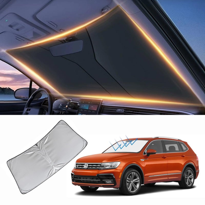 LZYYQX Windshield Sun Shade for Volkswagen Tiguan Front Window Shades Cover for 20092024 2025 2026 Tiguan Windshield Sun Visor Protector Car Accessories - Image 3