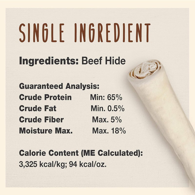 Cadet Premium Grade Beef Hide LongLasting Rawhide Rolls SingleIngredient Dog Chews for Large Breeds 10Inch 4 Count - Image 3