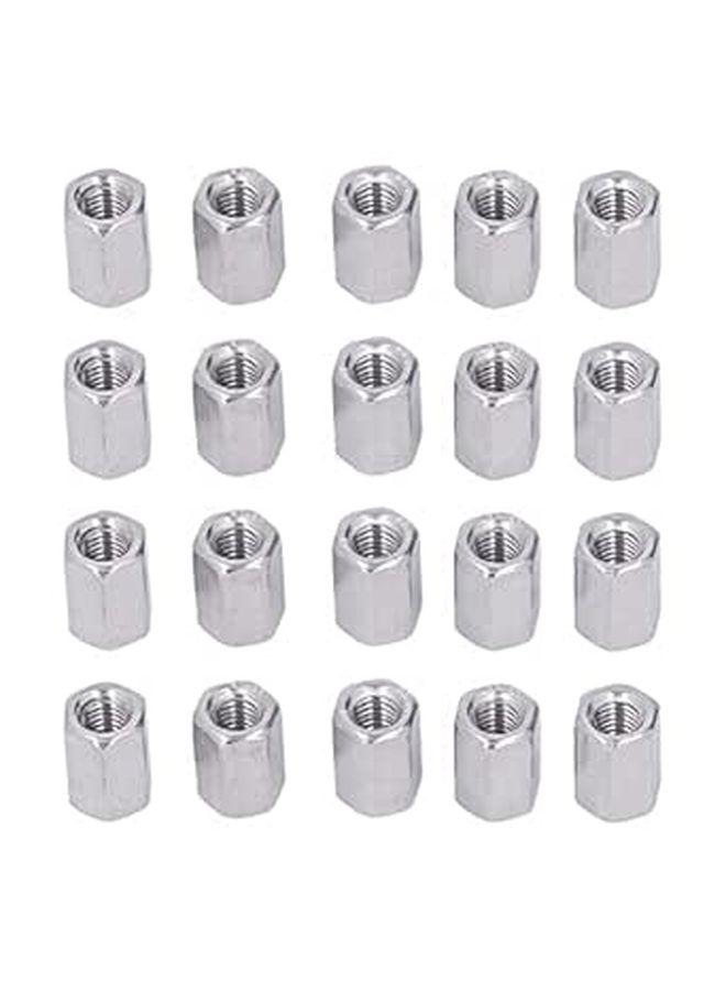 20 Pcs 304 Stainless Steel Hex Coupling Nut Set For Bolts Studs Threaded Rods - Image 1
