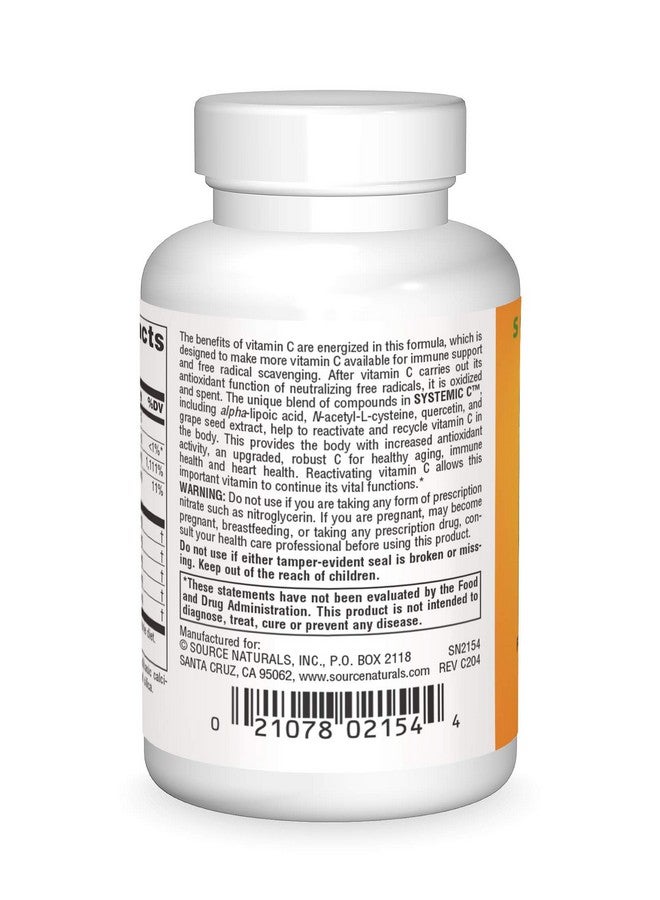 Source Naturals Systemic C, 500mg - 60 Tablet - Image 2