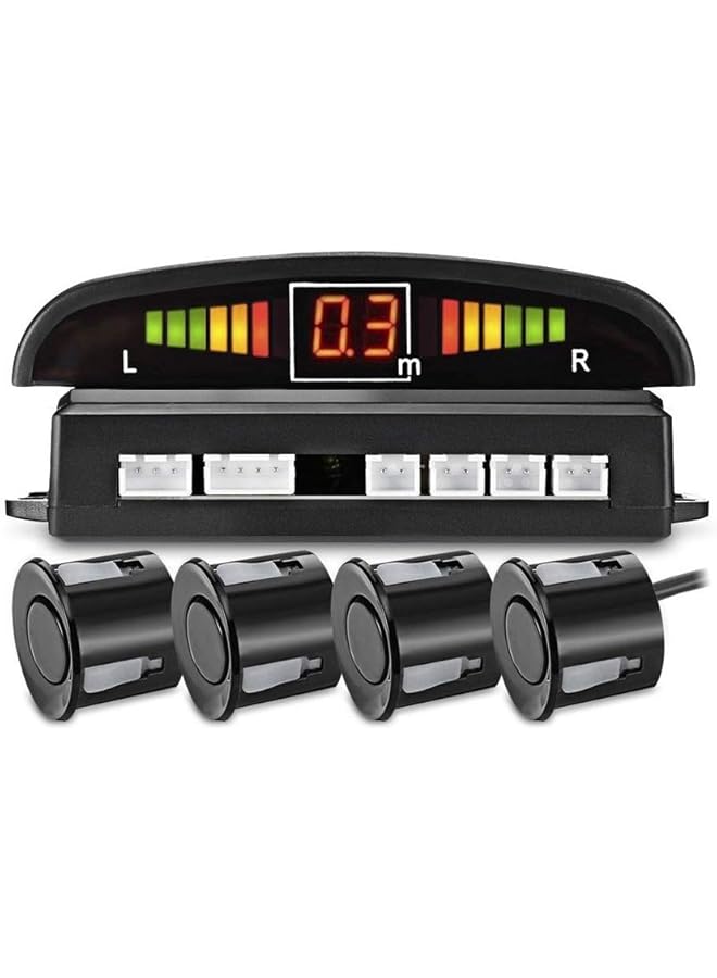 توبيز مستشعر ركن السيارة باللون الأسود مع شاشة LED ونظام إنذار صوتي - Image 1