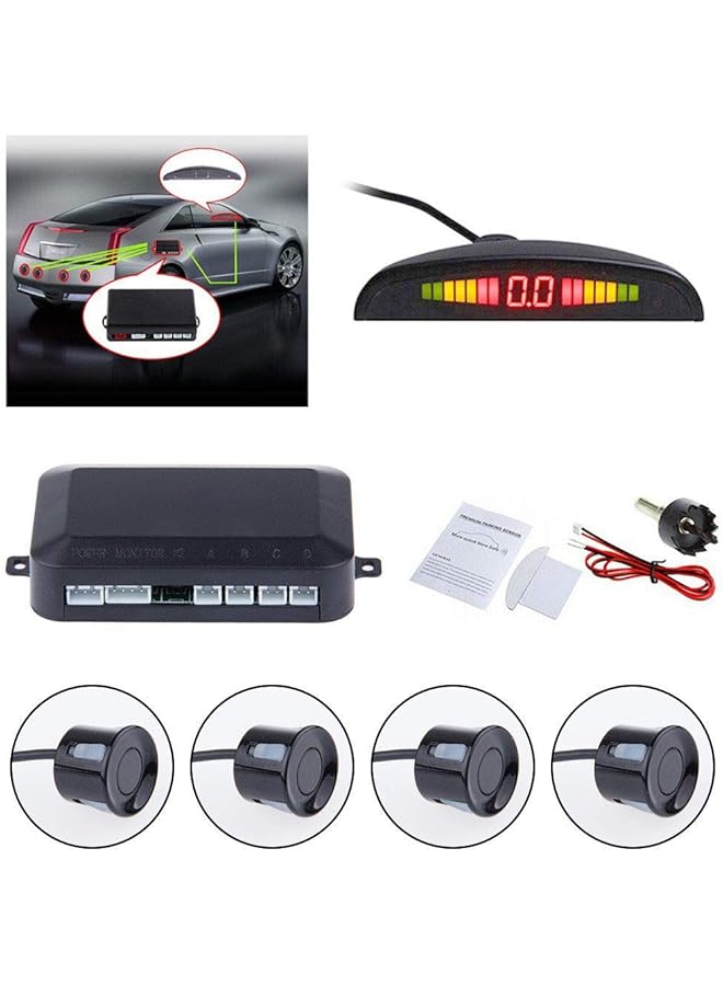 توبيز مستشعر ركن السيارة باللون الأسود مع شاشة LED ونظام إنذار صوتي - Image 2