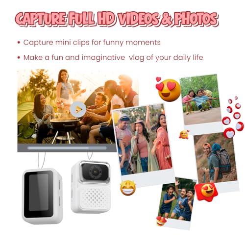 FETACA Tiny Mini Camera with Filter Modes, HD Video, Flashlight & Keychain | Portable Cute Vlogging Camera for Travel, Gifts & Fun (Cool White) - Image 3