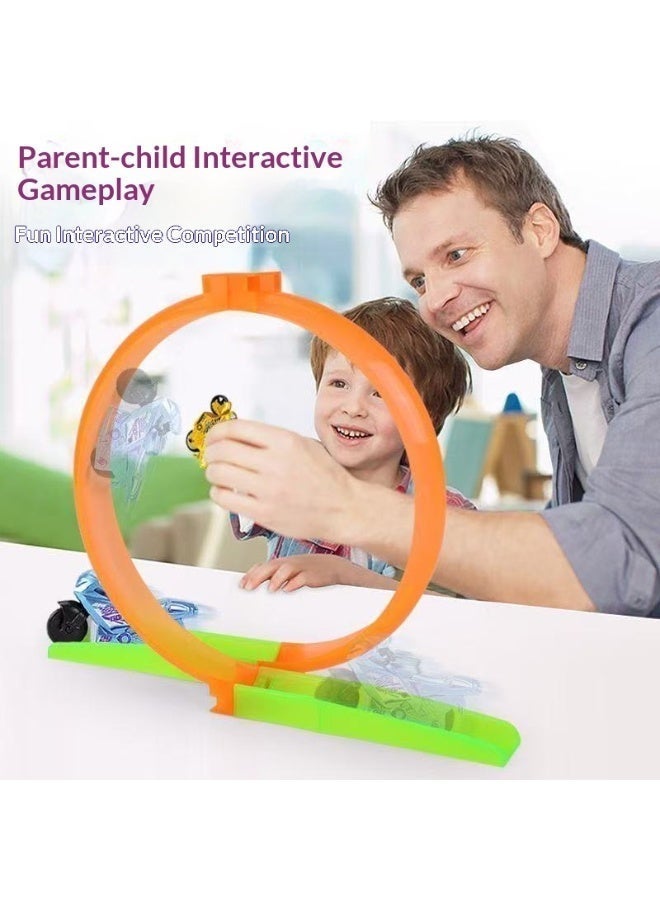 Children's Toys DIY Assembly Track Inertia Motorcycle, Puzzle Spinning Speed Flying Motorbike, No Battery Friction Powered, Boys Racing Competitive Toy, Party Gift Bulk Wholesaletoys for Kids 5 Years to 7 Years - Image 3