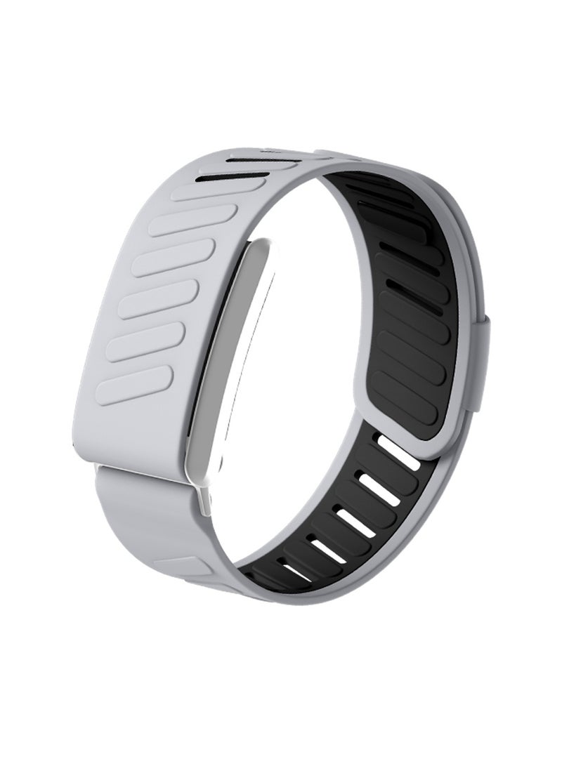 Moxedo Moxedo Flow-Fit Silicone Strap Compatible with WHOOP 4.0  Adjustable Replacement Band for Men & Women Lightweight, Sweatproof, Skin-Friendly, Secure Fit, Waterproof Sports Loop ( Grey/Black)  - Image 1