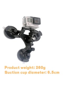 Y&D Triple Suction Cup Mount Holder, Action Camera Car Windshield Mount, with 1/4 Threaded Head 360 Degree Tripod Ball and Screw, Compatible Gopro, DJI OSMO Akaso  - Image 4