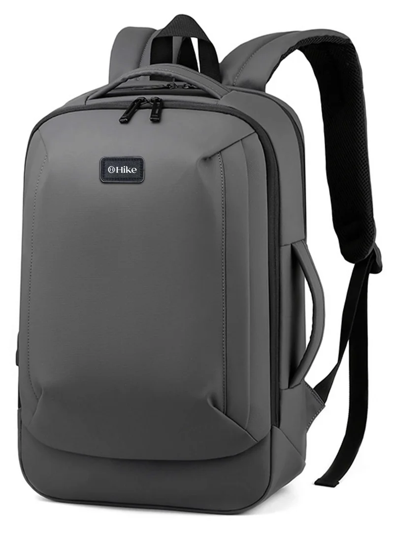 هايك Hike Premium Durable 16.5-inch Backpack Water Resistant Laptop Daypack with Built in USB Port and Multi Compartments for Travel/Business/College/School, HK2102 - GREY