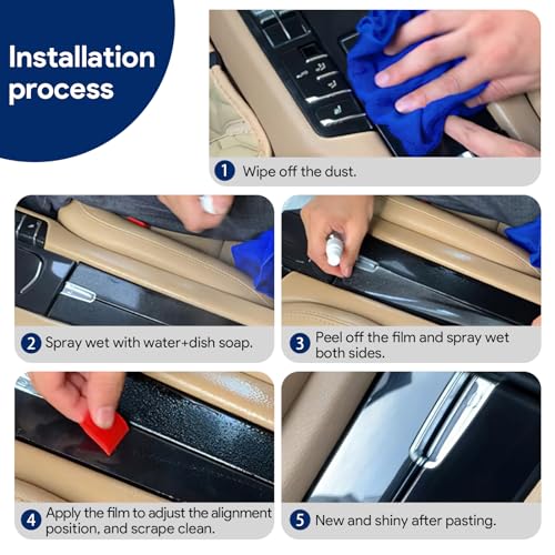 FDAIUN for Jeep Grand Cherokee 2021-2024 PPF Precut 8.5Mil Car Paint Protective Film TPU HD Film Scratch Protector Interior Accessories (Style C) - Image 4