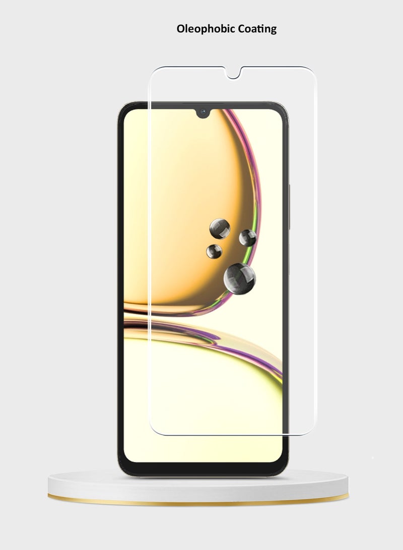 Wtech Realme C53 4G 2023 Premium Series Curved Edges 9H 2.5D Tempered Glass Screen Protector (MSG9CN) - Clear - Image 5