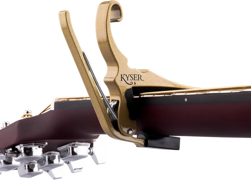Kyser Quick-Change Guitar Capo for 6-string acoustic guitars, Gold, KG6GA - Image 3