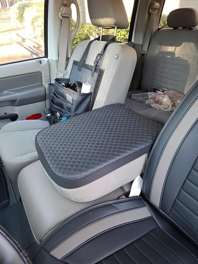 it's us for Dodge Ram 1500/2500/3500 1998‑2013 Center Console Armrest Lid Cover Protector | Synthetic Leather Console Cover, Custom Fit, Scratch & Dirt Resistant, Easy Install - Image 3