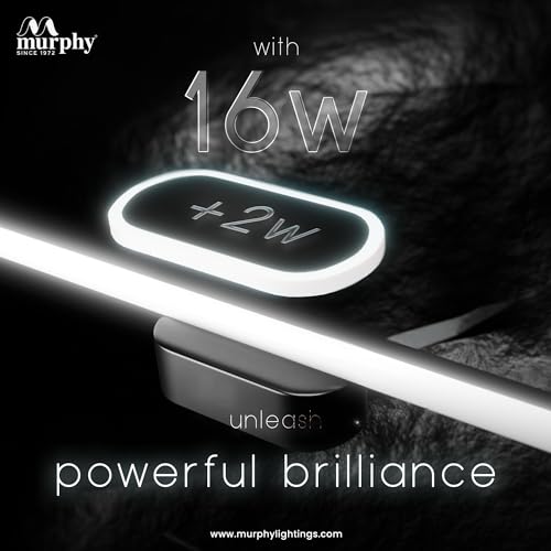 Murphy Aluminium 16+2W Black Finish Led Picture Photo Frame Light/Bathroom Dressing Table Light With 3 Color Changing Light (White,Warm White And Natural White), Pack Of 3 - Image 5