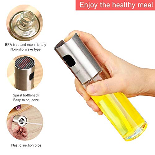 Kosh Oil Spray Bottle Sprayer Oil Sprayer Dispenser for Cooking, Refillable Transparent Vinegar Bottle Oil Dispenser 100ml for BBQ/Making Salad/Baking/Roasting/Grilling/Frying Kitchen. (Pack of 1) - Image 5