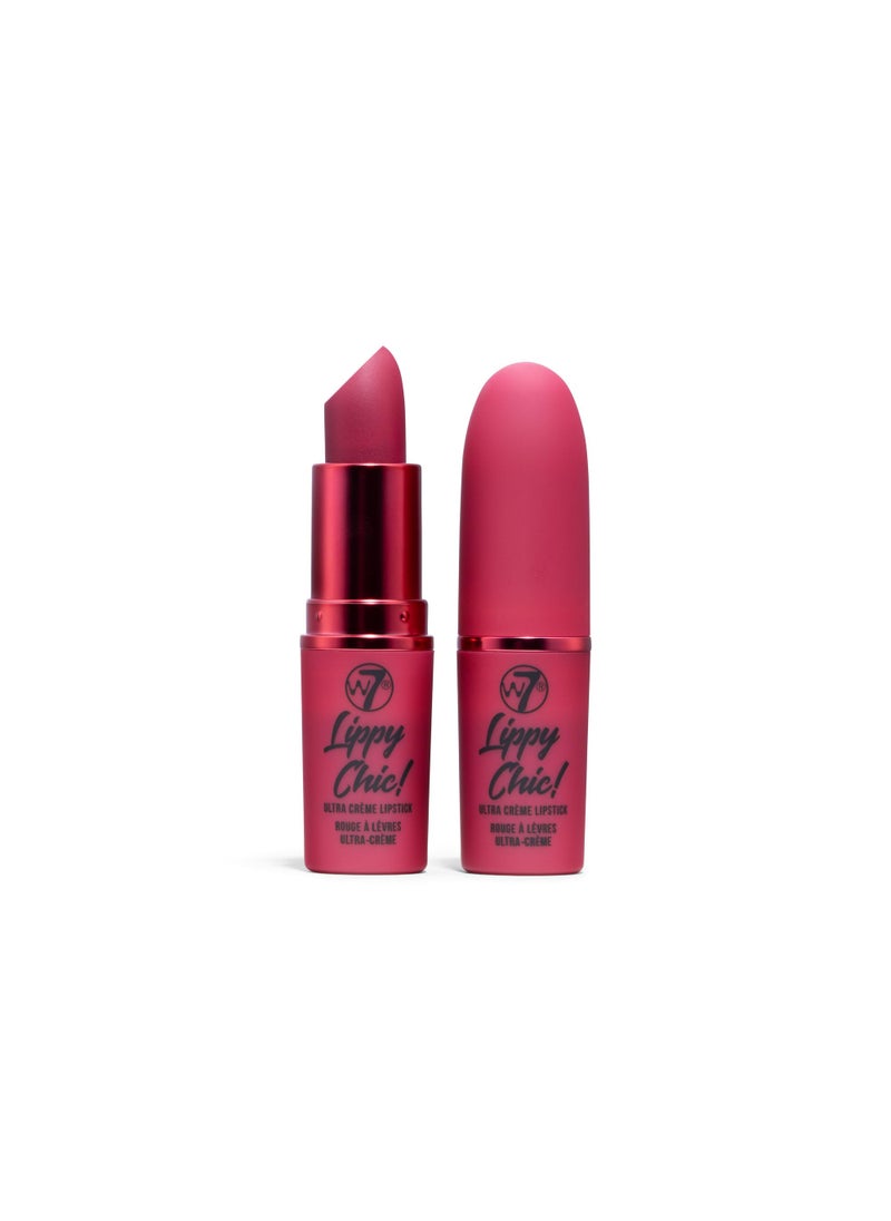 W7 W7 Lippy Chic Ultra Creme Lipstick  2Pcs  SemiMatte Formula  Creamy  Pigmented Lightweight Finish Back Chat  Pink 