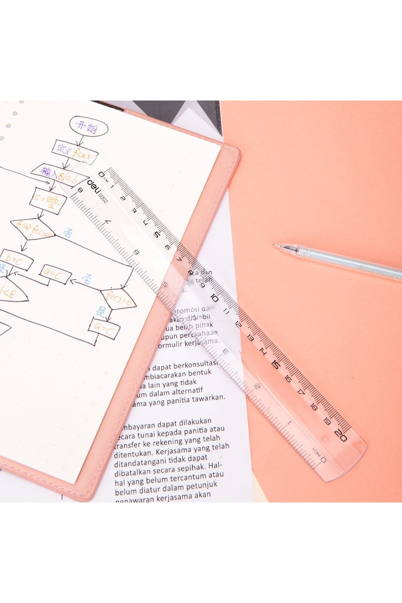 Deli G00212 Ruler Transparent 20 Cm - Image 5