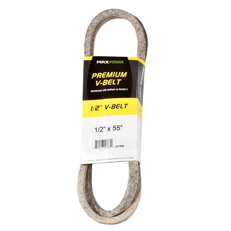 Maxpower 347498 Premium Belt Reinforced with Kevlar Fiber Cords 12 x 55