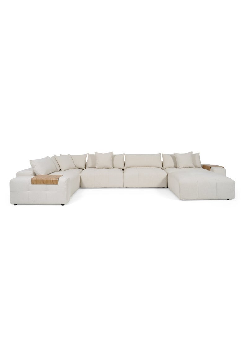 Pan Home Medinger Corner Sofa Set - Beige - Image 1